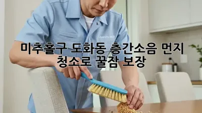 💥미추홀구 도화동 층간소음 먼지 청소🧹로 꿀잠 보장!😴